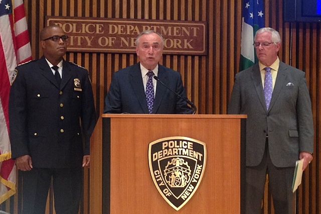 Police Commissioner Bratton at yesterday's press conference